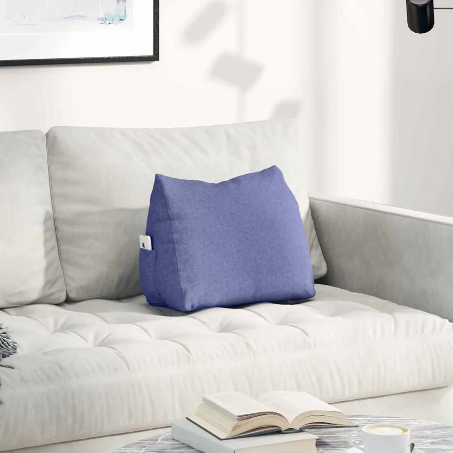 Coussin de Dos Bleu denim 45 x 20 x 35 cm tissu