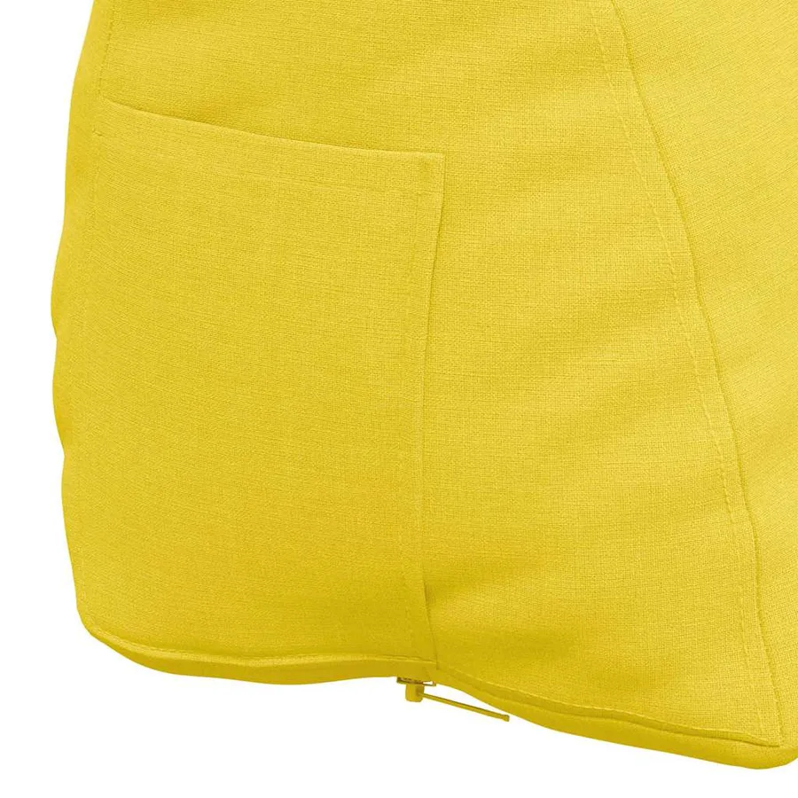 Coussin de Dos Jaune clair 60 x 20 x 50 cm tissu - 9