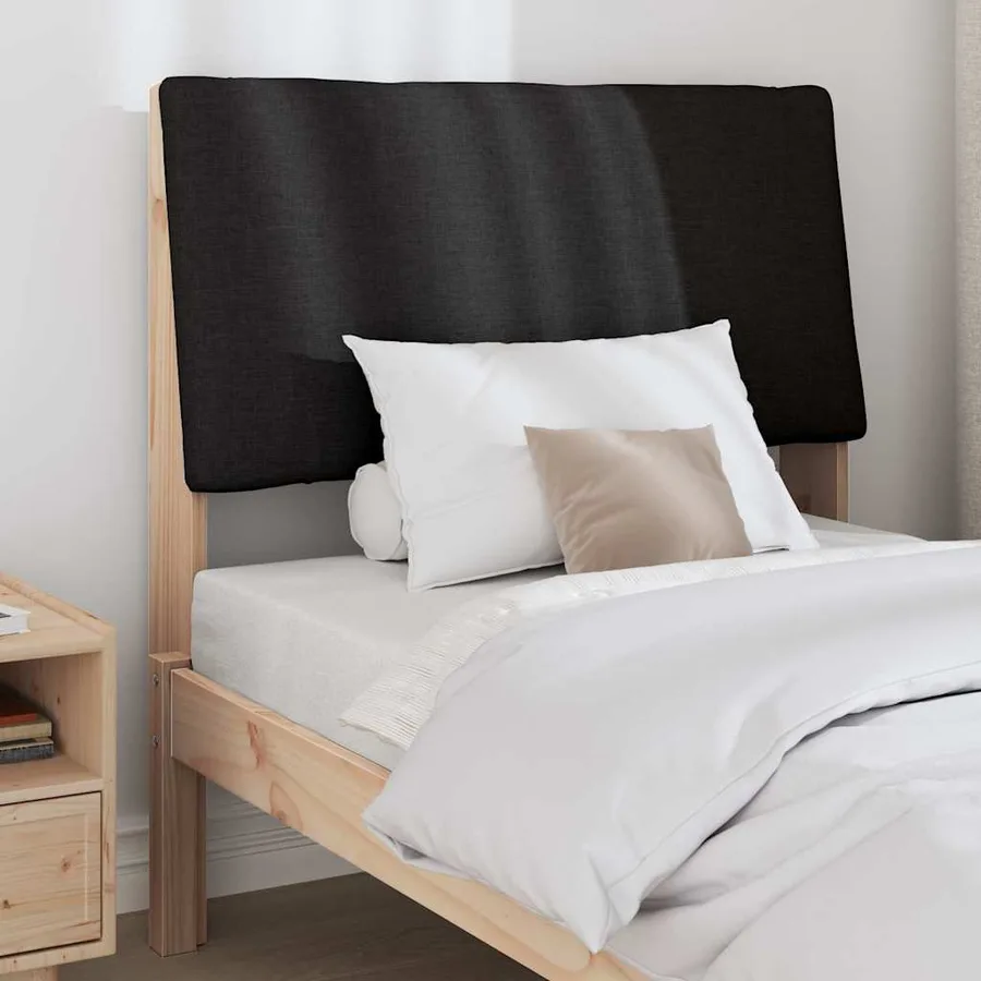 Tête de lit capitonnée Noir 100 cm Pin massif - 3