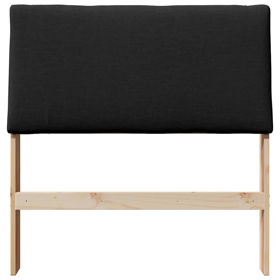 Tête de lit capitonnée Noir 100 cm Pin massif - 4