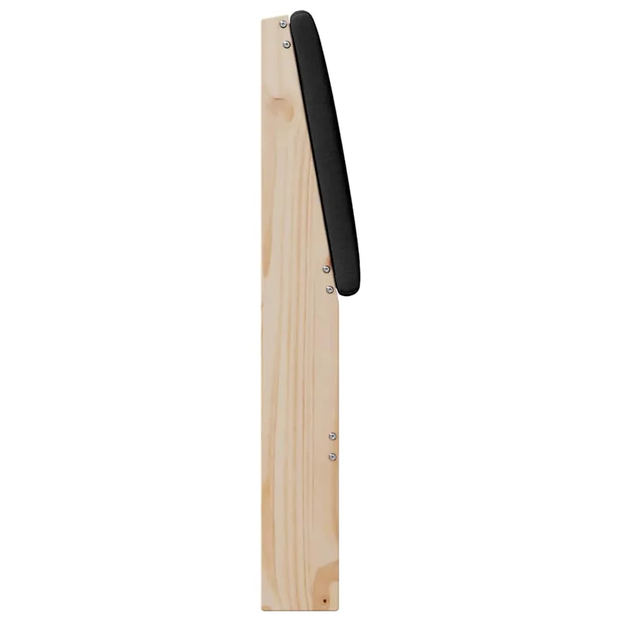 Tête de lit capitonnée Noir 100 cm Pin massif - 5