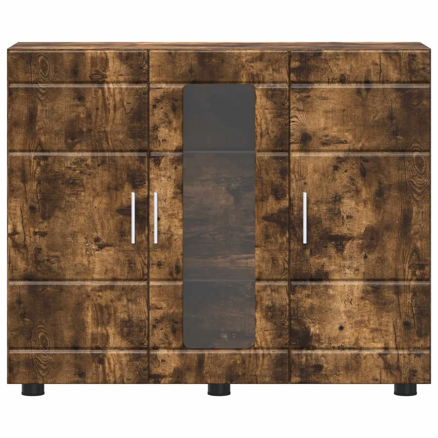 Cabinet en Bois avec stockage Chêne fumé 88,5 x 30,5 x 73 cm - 6