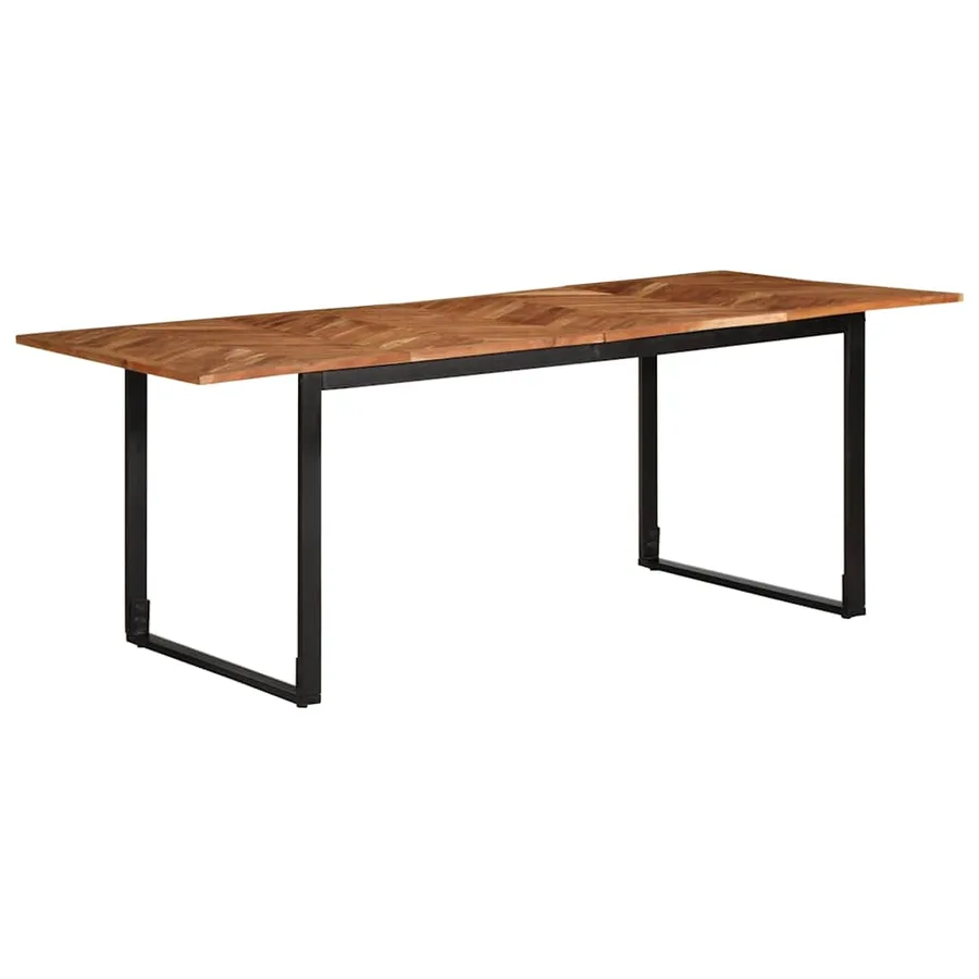 Table à manger 200x100x75 cm bois massif d'acacia - 10