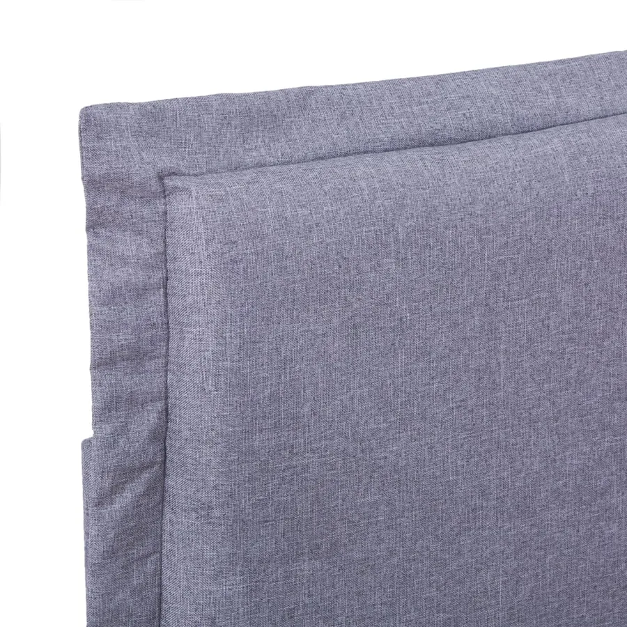 Cadre de lit sans matelas gris clair tissu 140x200 cm - 5