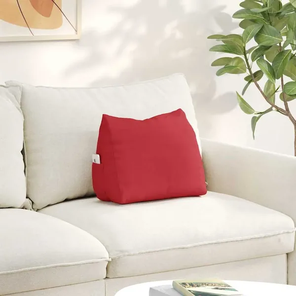 Coussin de Dos Rouge 45 x 20 x 35 cm tissu