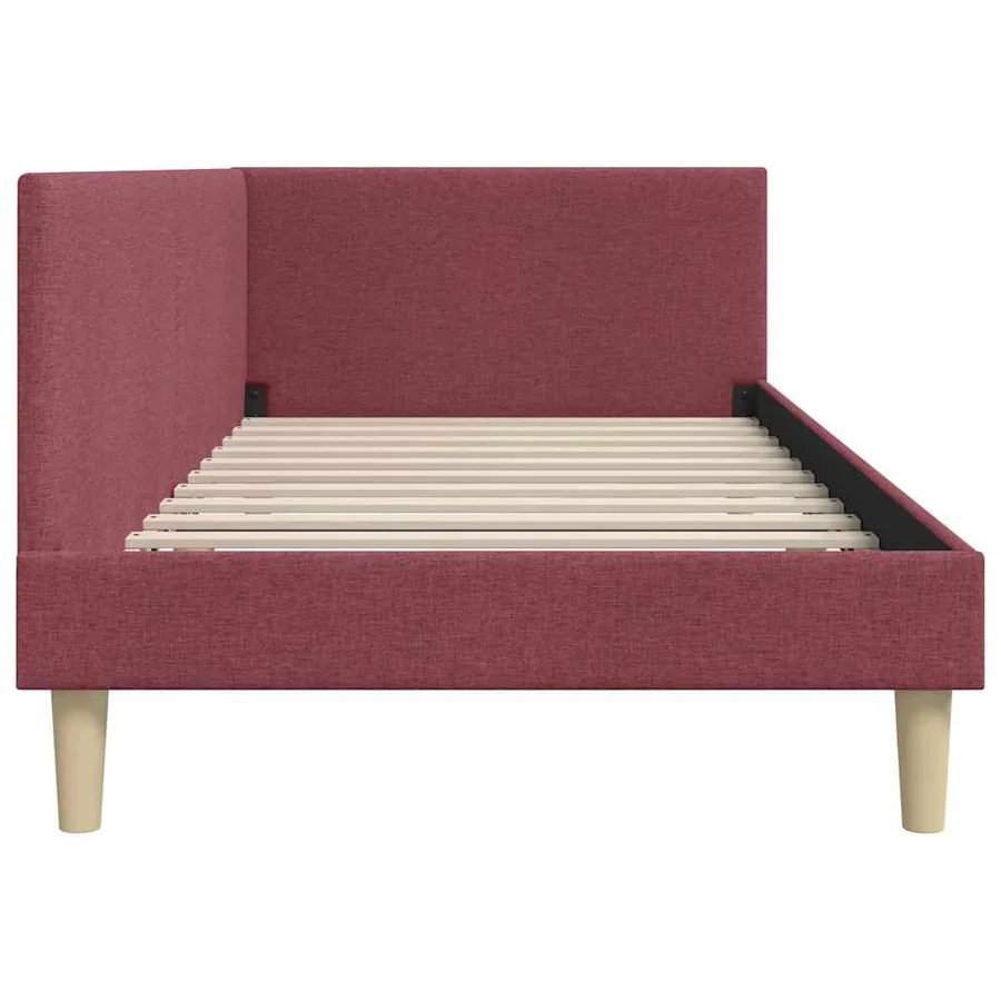 Cadre de lit d'angle avec tête de lit Bordeaux 90 cm x 200 cm - 6
