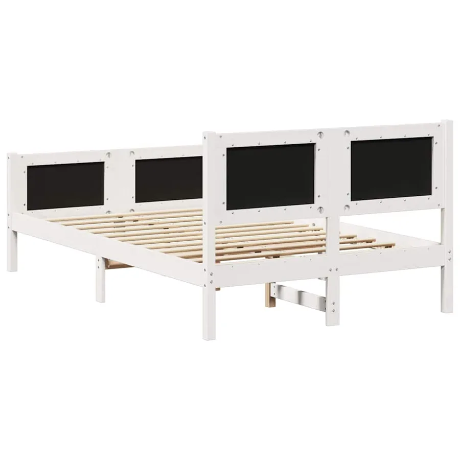 Cadre de lit avec tête de lit Blanc et gris clair 120 x 190 cm - 7
