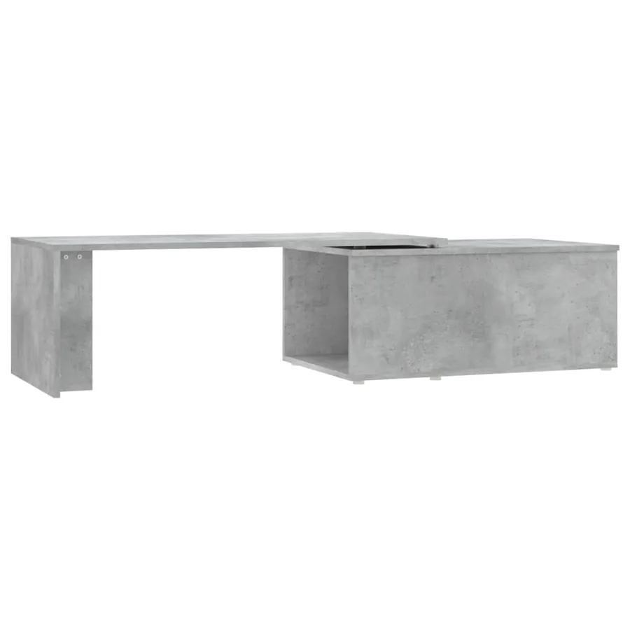 Table basse gris béton 150x50x35 cm bois d'ingénierie - 2
