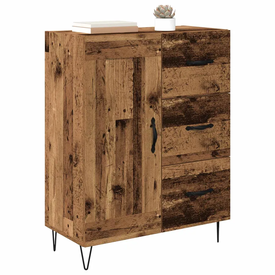 Buffet Bois ancien 69,5 x 34 x 90 cm Bois d’ingénierie - 3