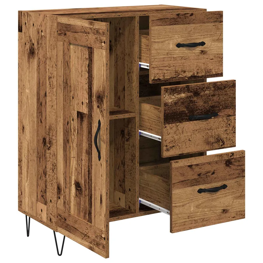 Buffet Bois ancien 69,5 x 34 x 90 cm Bois d’ingénierie - 5