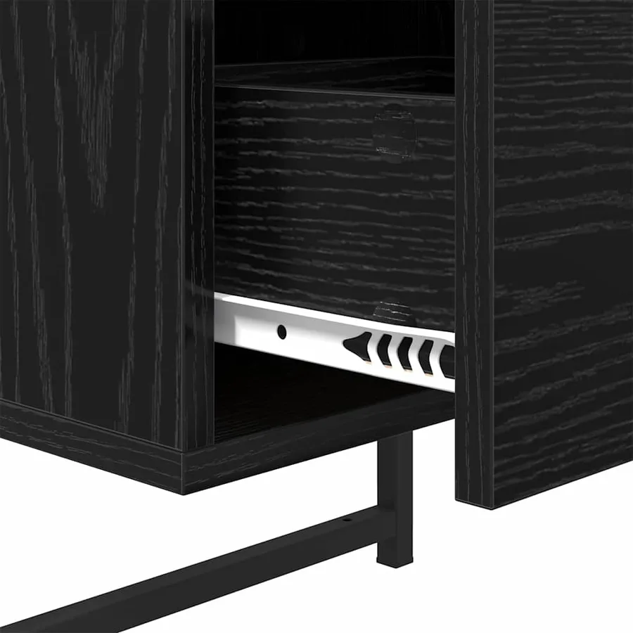 Cabinet de chevet avec tiroir 2 pcs Chêne noir 35 x 30 x 51 cm - 10