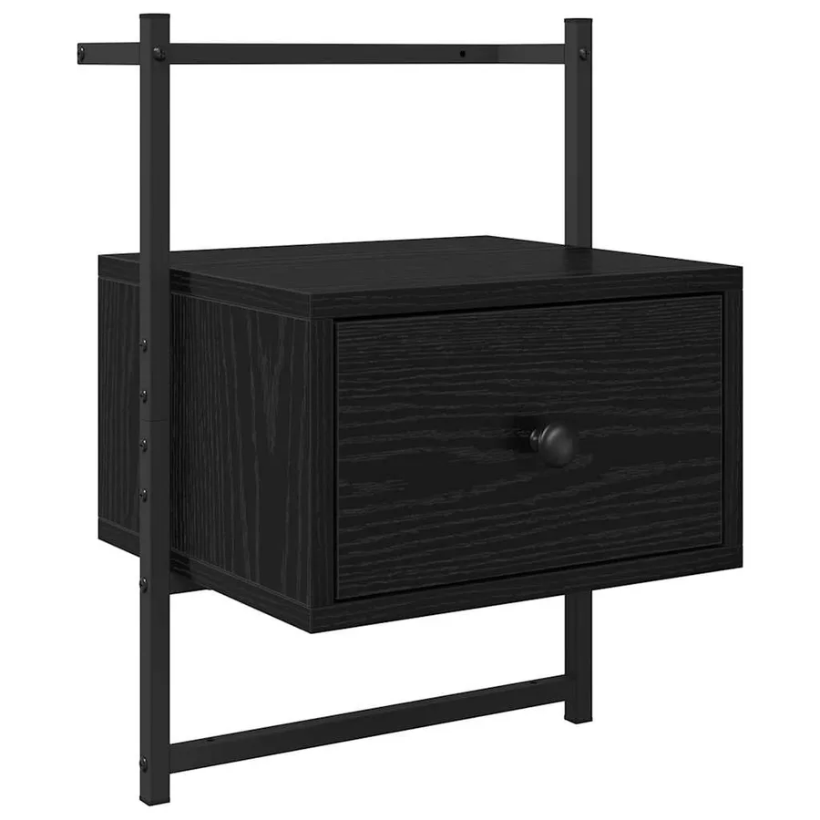 Cabinet de chevet avec tiroir 2 pcs Chêne noir 35 x 30 x 51 cm - 6