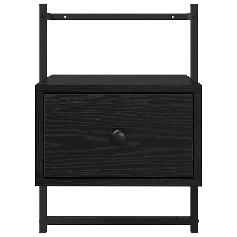Cabinet de chevet avec tiroir 2 pcs Chêne noir 35 x 30 x 51 cm - 7