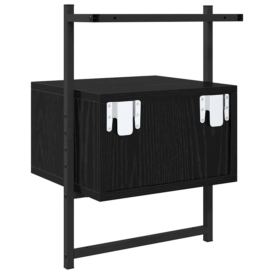 Cabinet de chevet avec tiroir 2 pcs Chêne noir 35 x 30 x 51 cm - 9