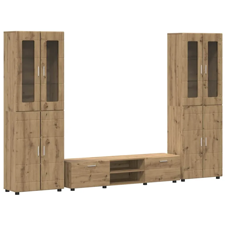 Ensemble meuble TV FLORIN 3 pcs Chêne artisanal - 2