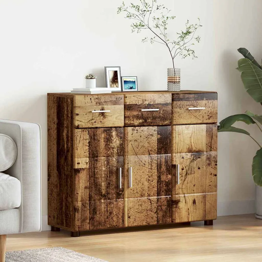 Buffet FLORIN Bois ancien 88,5 x 30,5 x 73 cm Bois d'ingénierie