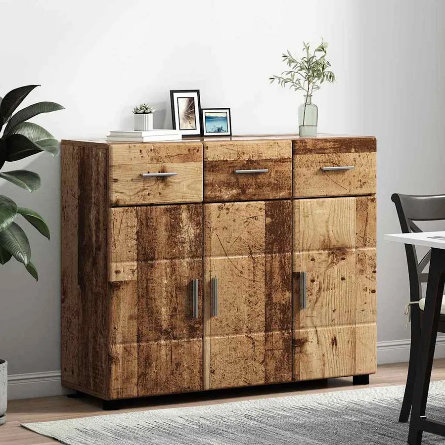 Buffet FLORIN Bois ancien 88,5 x 30,5 x 73 cm Bois d'ingénierie - 4
