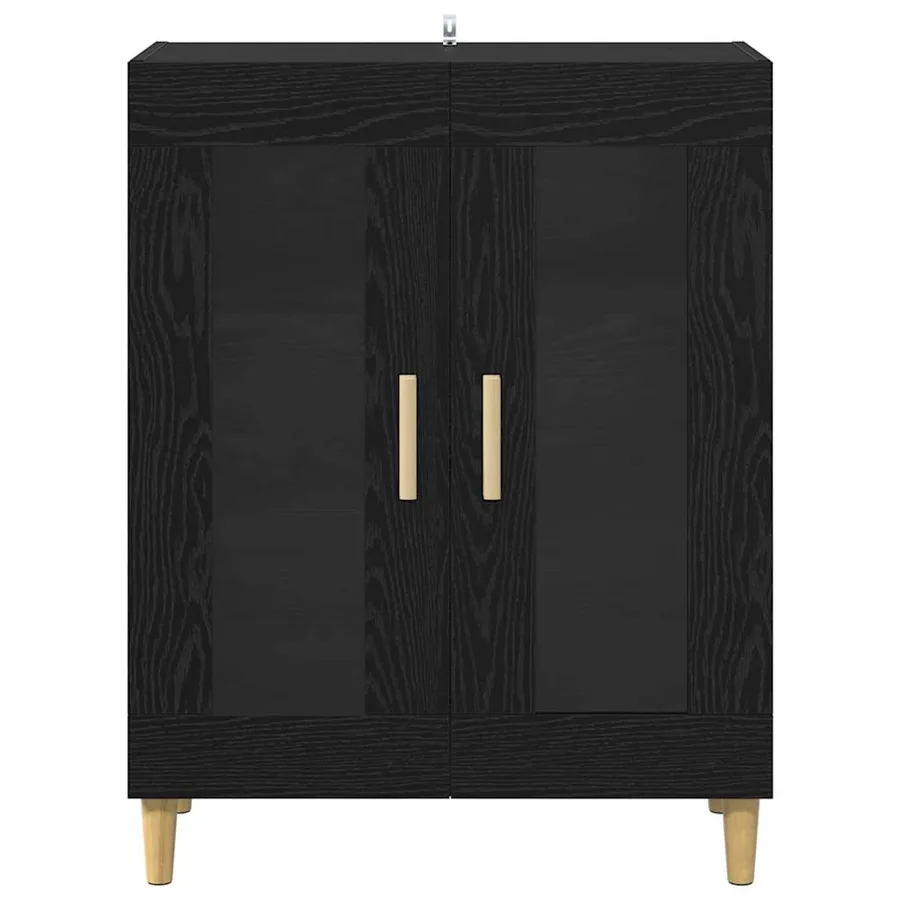 Buffet Chêne noir 69,5 x 34 x 90 cm Bois d'ingénierie - 6