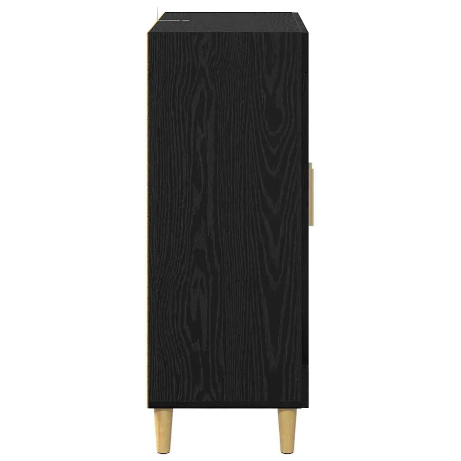Buffet Chêne noir 69,5 x 34 x 90 cm Bois d'ingénierie - 7