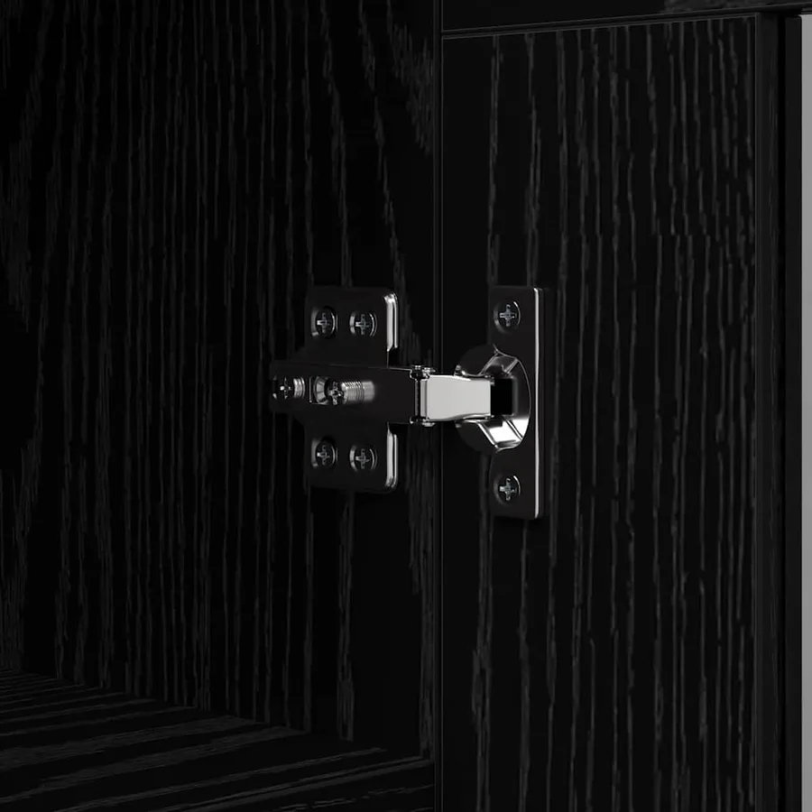 Buffet Chêne noir 69,5 x 34 x 90 cm Bois d'ingénierie - 9