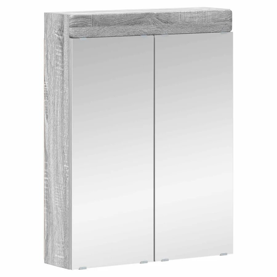 Amoire de salle de bain avec miroir TULUM Gris Sonoma - 2
