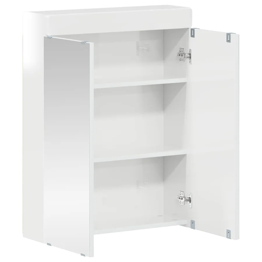 Amoire de salle de bain avec miroir TULUM Blanc brillant - 5