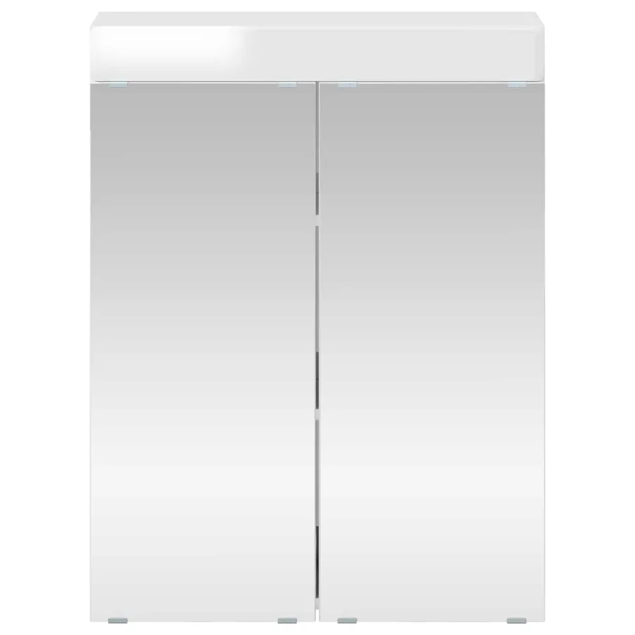 Amoire de salle de bain avec miroir TULUM Blanc brillant - 6
