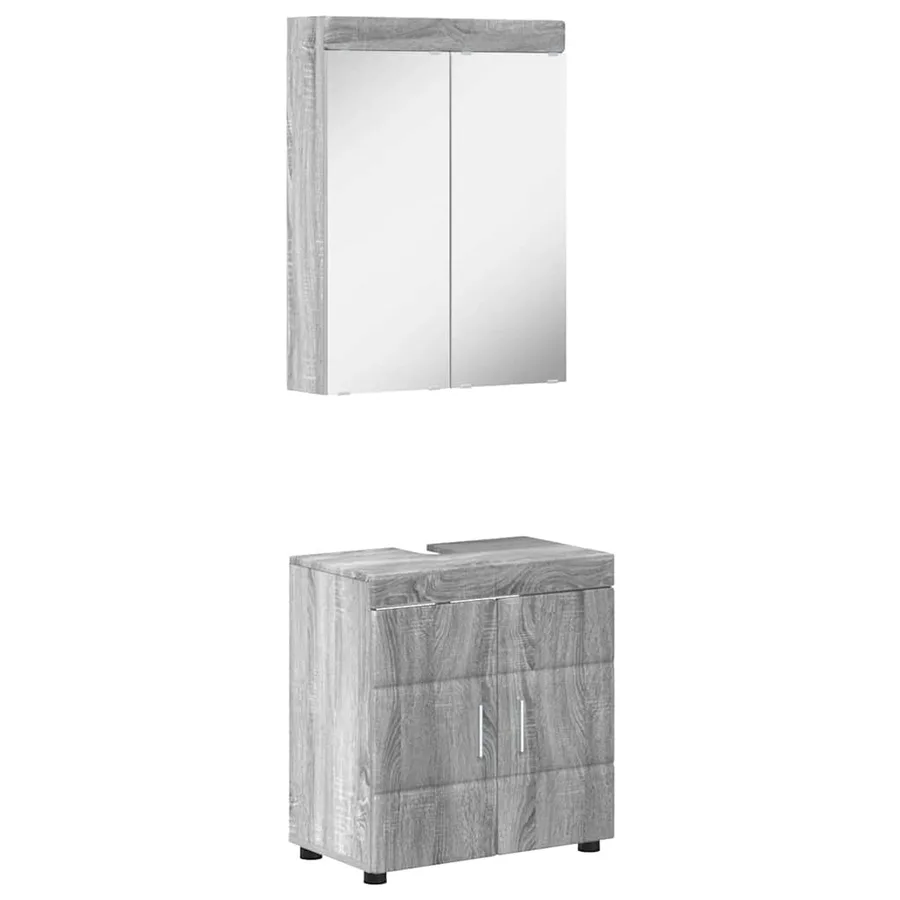 Ensemble de mobilier de salle de bain TULUM 2 pcs Gris Sonoma - 2