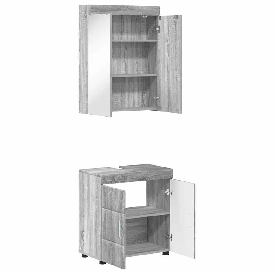 Ensemble de mobilier de salle de bain TULUM 2 pcs Gris Sonoma - 5