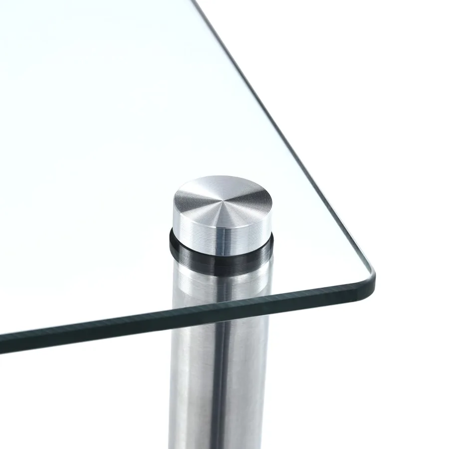 Étagère 3 niveaux Transparent 40x40x67 cm Verre trempé - 4