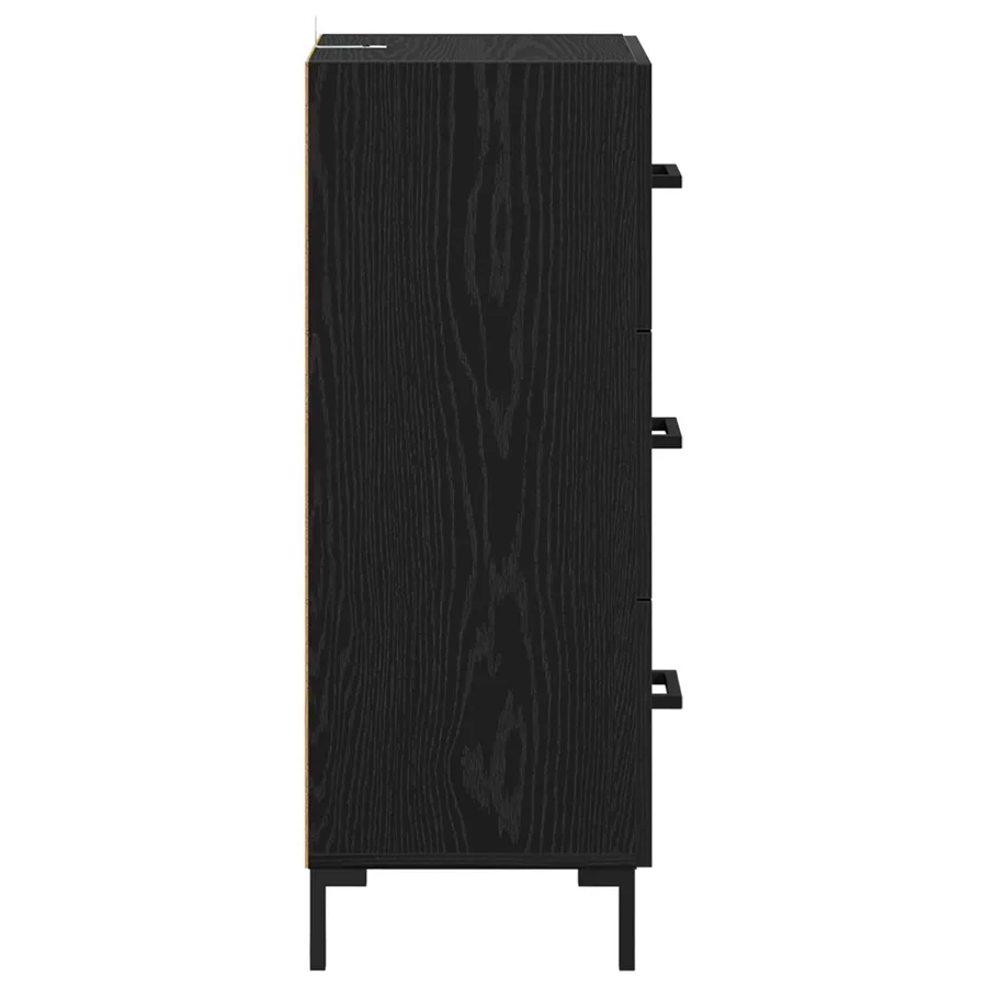 Buffet Chêne noir 34,5 x 34 x 90 cm Bois d'ingénierie - 7