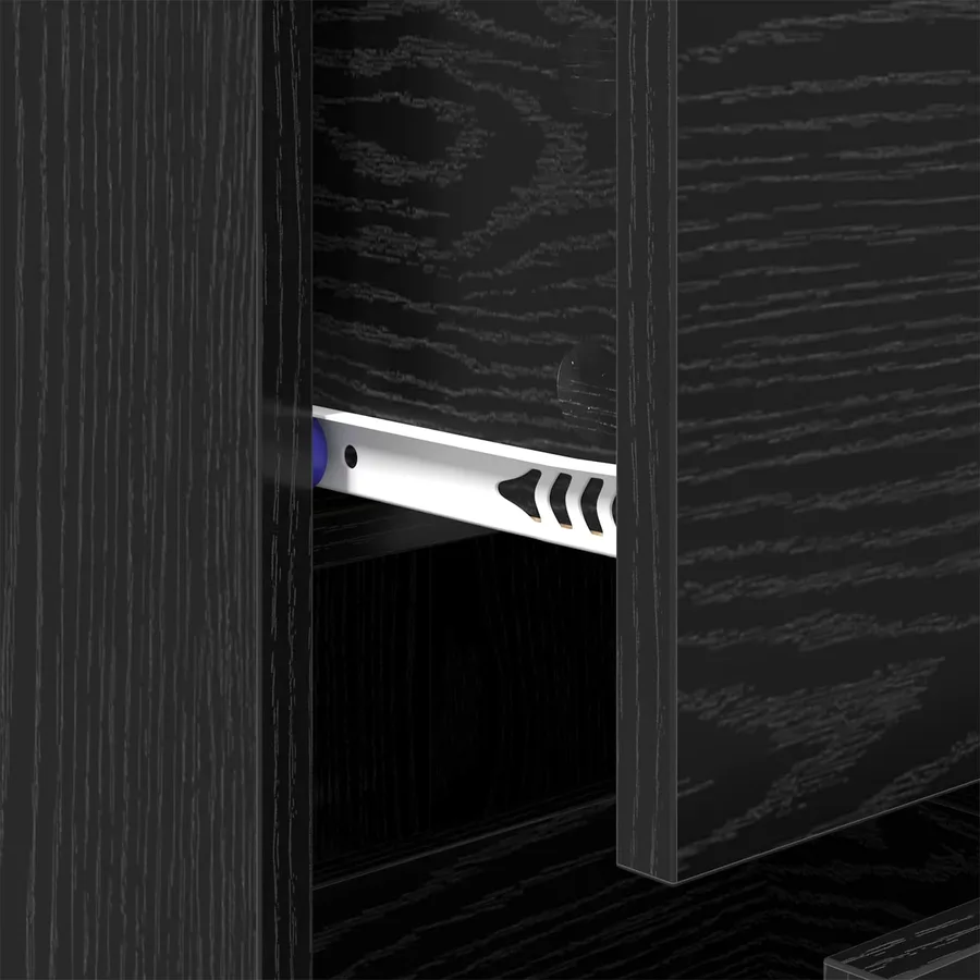 Buffet Chêne noir 34,5 x 34 x 90 cm Bois d'ingénierie - 9