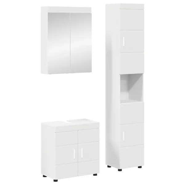 Ensemble de mobilier de salle de bain TULUM 3 pcs Blanc