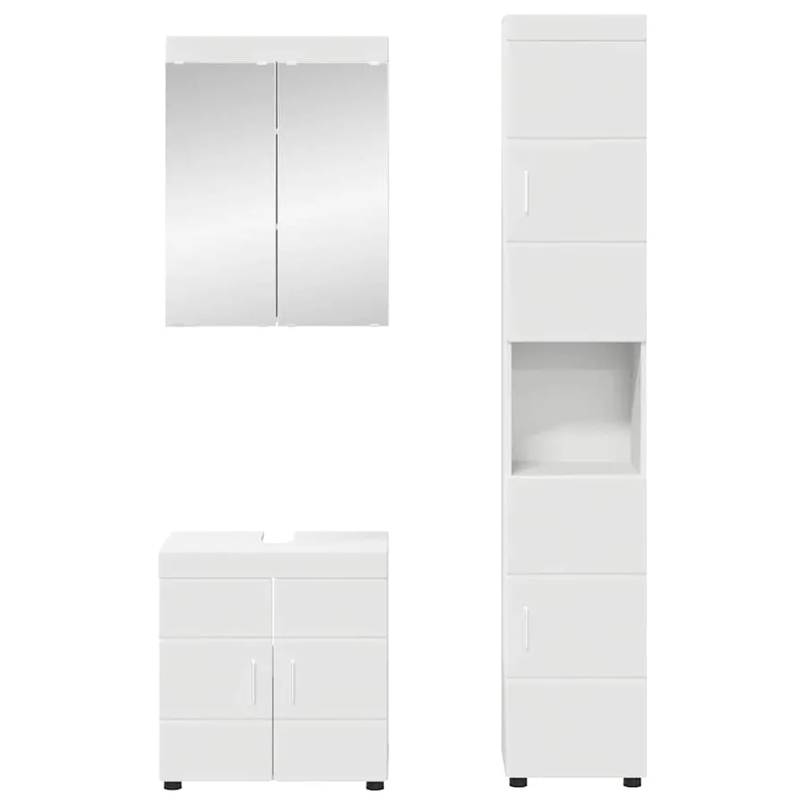 Ensemble de mobilier de salle de bain TULUM 3 pcs Blanc - 3