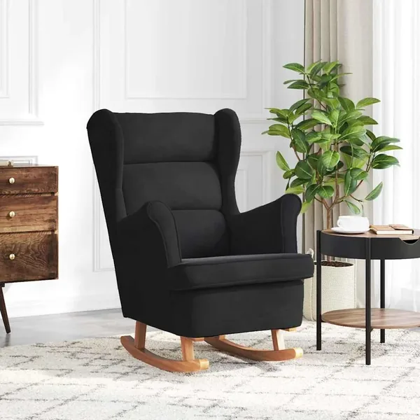 Chaise à bascule Noir 92 x 71 x 100 cm Contreplaqué