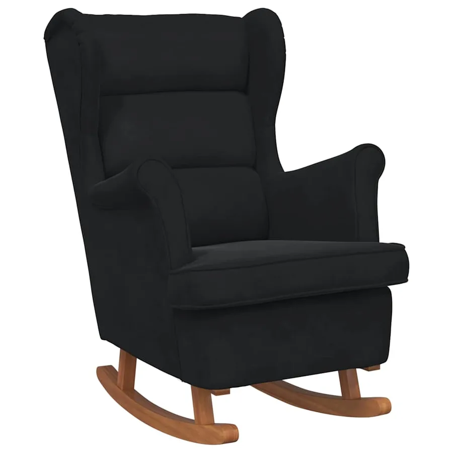 Chaise à bascule Noir 92 x 71 x 100 cm Contreplaqué - 2