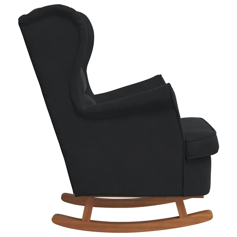 Chaise à bascule Noir 92 x 71 x 100 cm Contreplaqué - 5