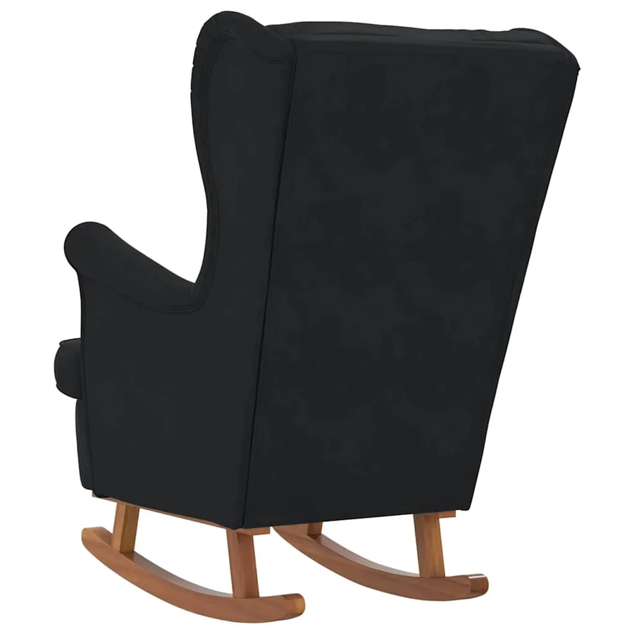 Chaise à bascule Noir 92 x 71 x 100 cm Contreplaqué - 6