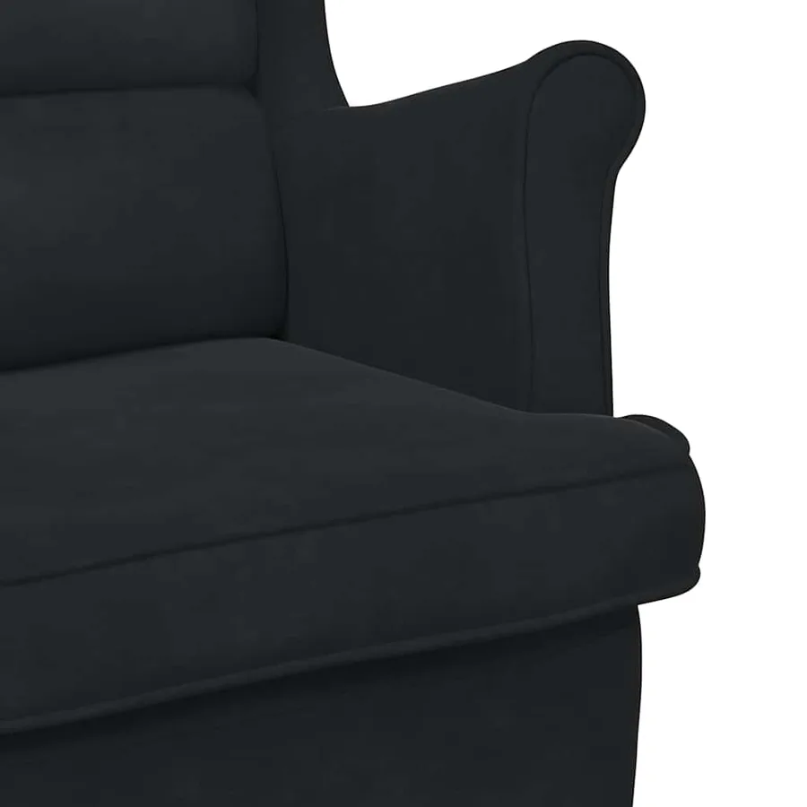 Chaise à bascule Noir 92 x 71 x 100 cm Contreplaqué - 7