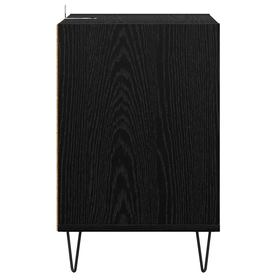 Meuble TV Chêne noir 100 x 35 x 55 cm Bois d'ingénierie - 7