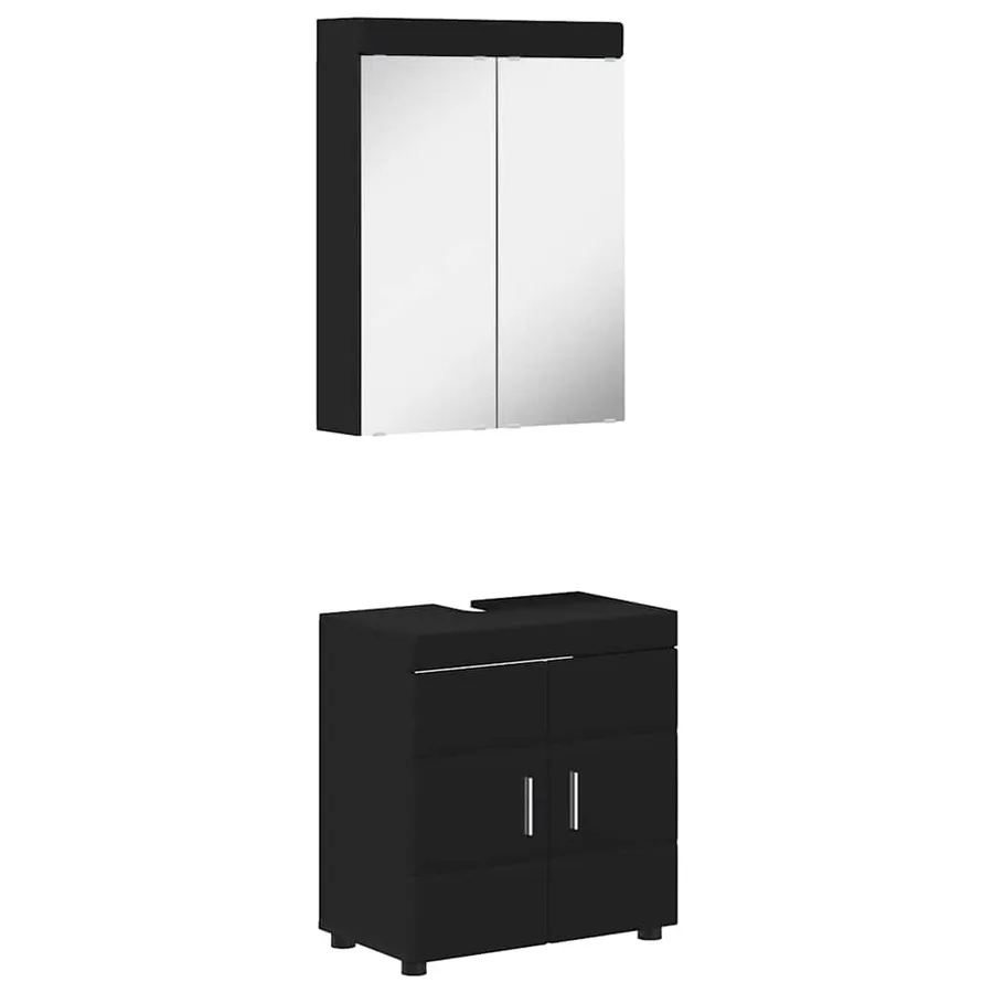Ensemble de mobilier de salle de bain TULUM 2 pcs Noir - 2