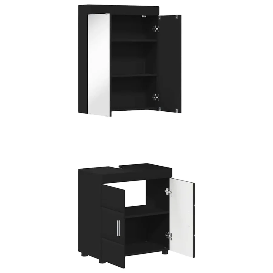 Ensemble de mobilier de salle de bain TULUM 2 pcs Noir - 5