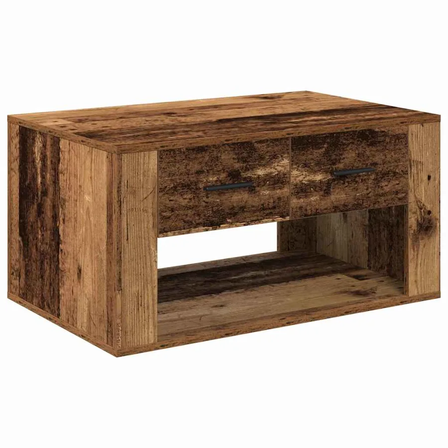 Table basse Bois Ancien 80 x 50 x 40 cm Bois d'ingénierie - 2