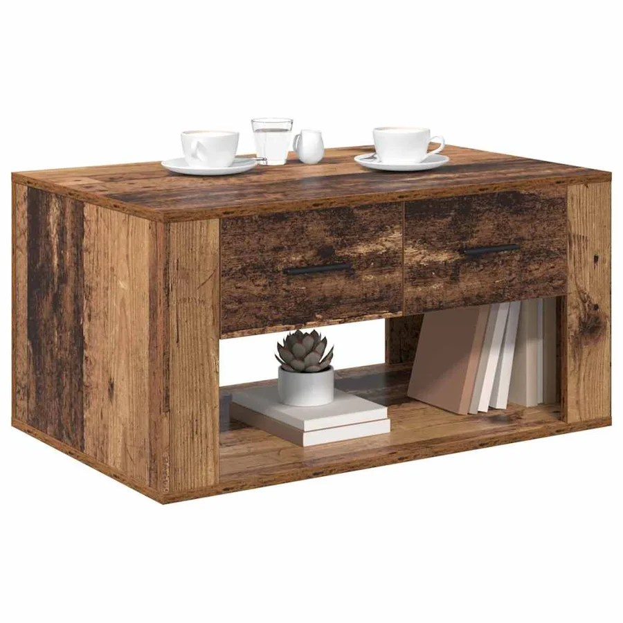 Table basse Bois Ancien 80 x 50 x 40 cm Bois d'ingénierie - 3
