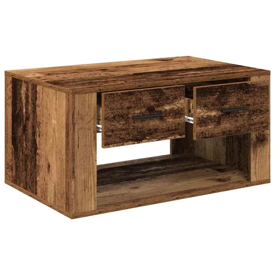 Table basse Bois Ancien 80 x 50 x 40 cm Bois d'ingénierie - 5