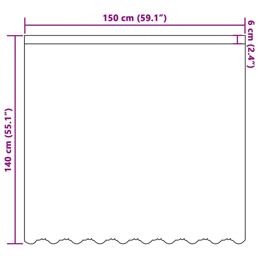 Rideau en Dentelle Floral Blanc 140 x 150 cm Polyester - 8