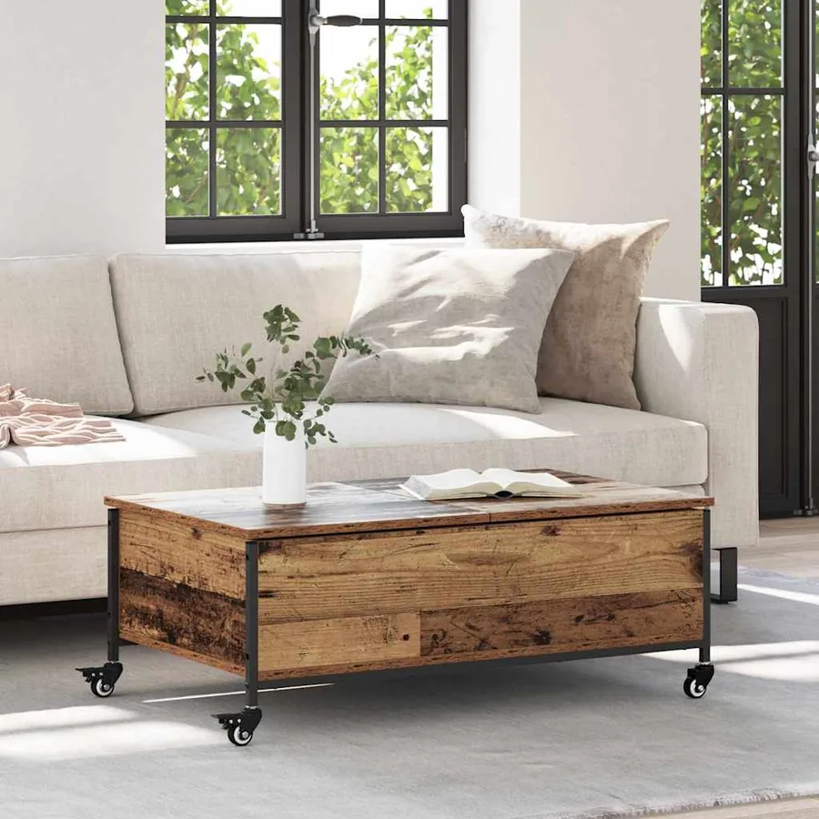 Table basse Bois Ancien 91 x 55 x 32 cm Bois d'ingénierie