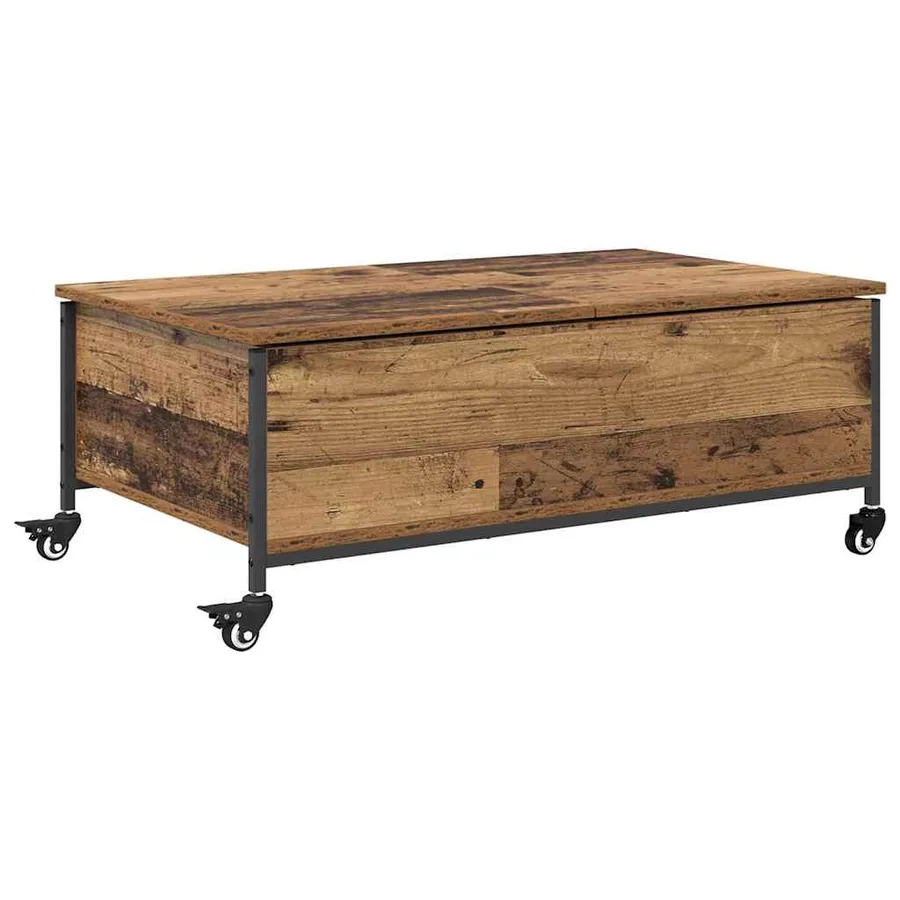 Table basse Bois Ancien 91 x 55 x 32 cm Bois d'ingénierie - 2