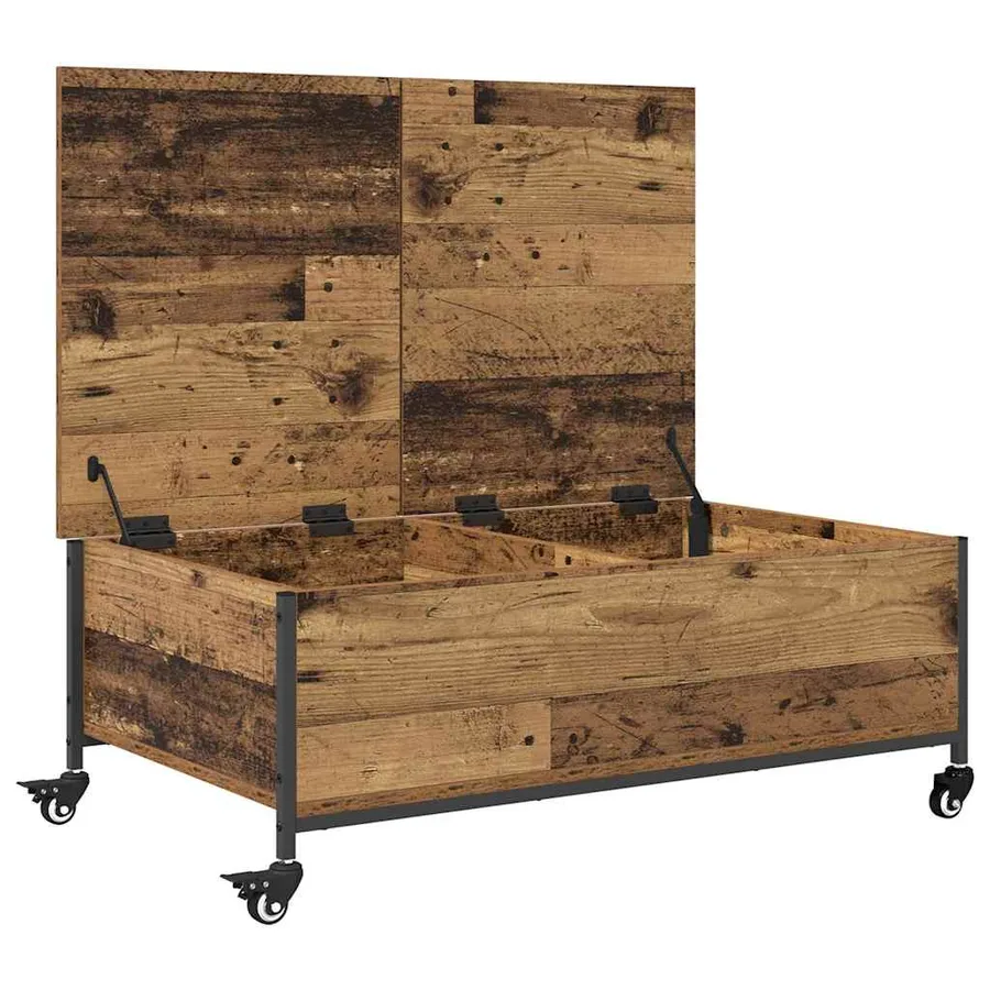 Table basse Bois Ancien 91 x 55 x 32 cm Bois d'ingénierie - 5