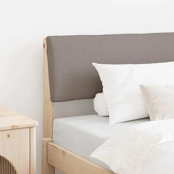 Tête de lit capitonnée Taupe 100 cm Pin massif